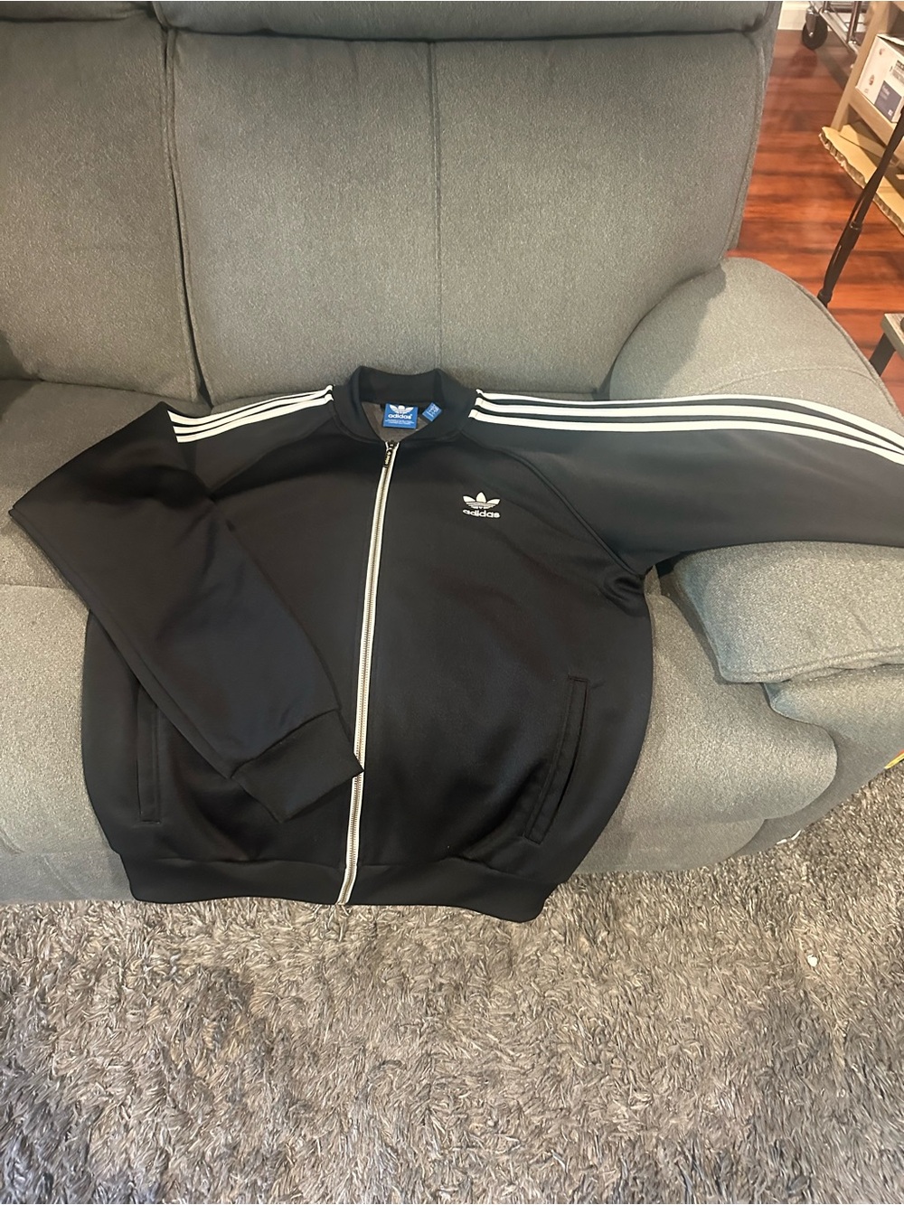 Adidas Firebird Track Jacket with White Stripes